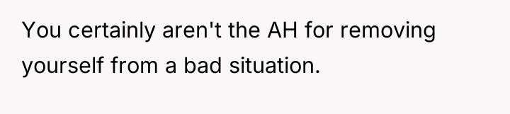 You certainly aren't the AH for removing yourself from a...