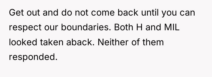 Get out and do not come back until you can...