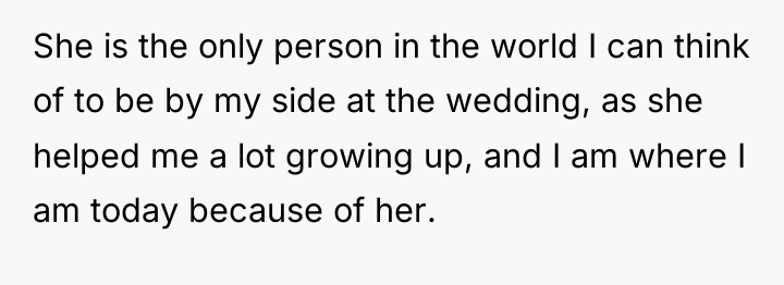 She is the only person in the world I can...