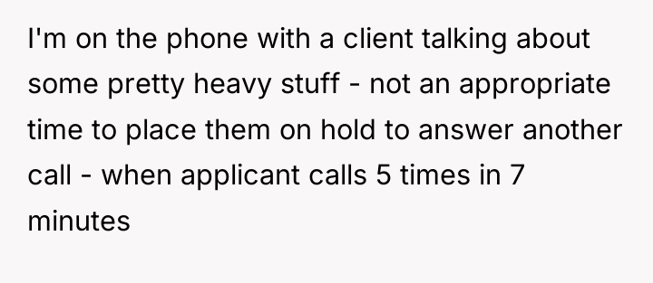 I'm on the phone with a client talking about some...