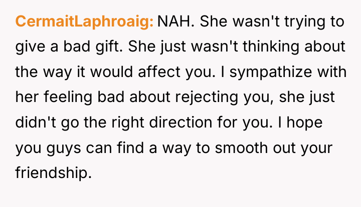 CermaitLaphroaig NAH. She wasn't trying to give a bad gift....