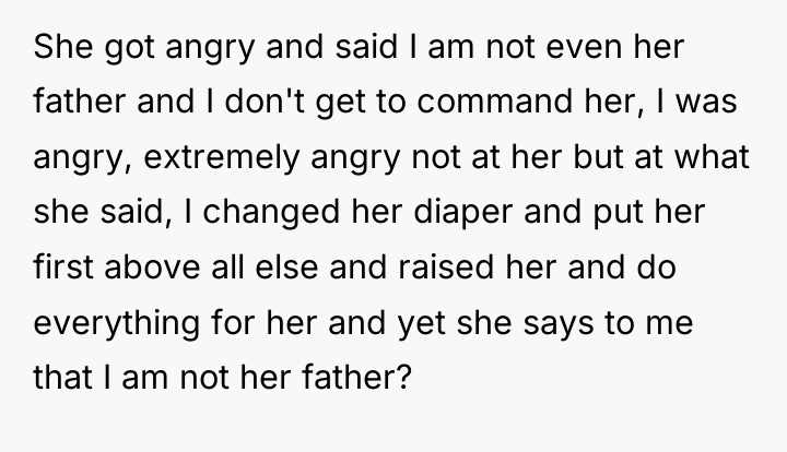 She got angry and said I am not even her...