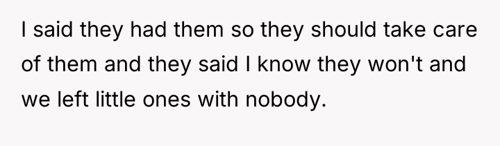 I said they had them so they should take care...
