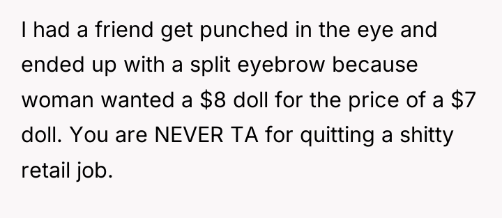 I had a friend get punched in the eye and...
