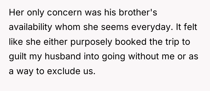 Her only concern was his brother's availability whom she seems...