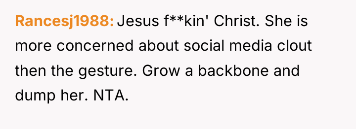 Rancesj1988 Jesus f**kin' Christ. She is more concerned about social...