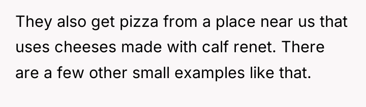 They also get pizza from a place near us that...