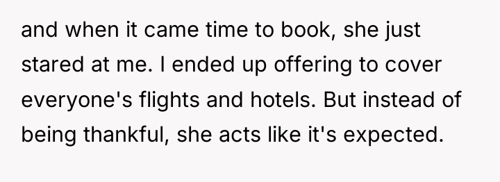 and when it came time to book, she just stared...