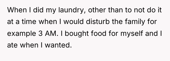 When I did my laundry, other than to not do...