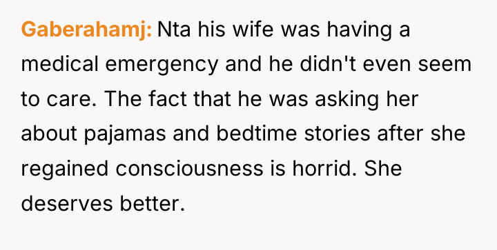 Gaberahamj Nta his wife was having a medical emergency and...