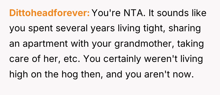 Dittoheadforever You're NTA. It sounds like you spent several years...