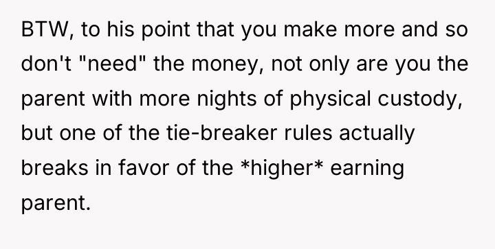 BTW, to his point that you make more and so...
