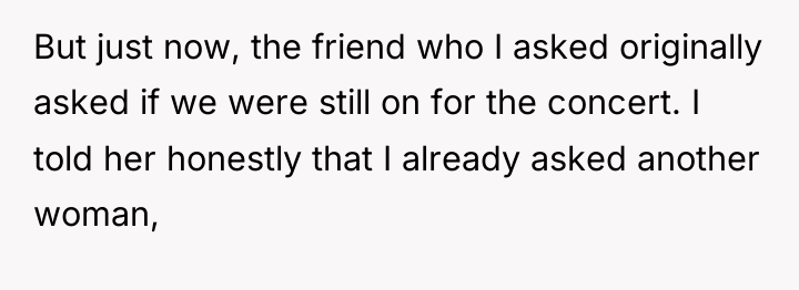 But just now, the friend who I asked originally asked...