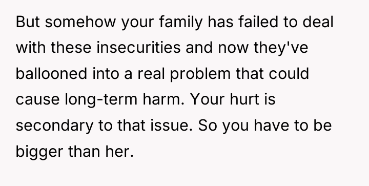 But somehow your family has failed to deal with these...