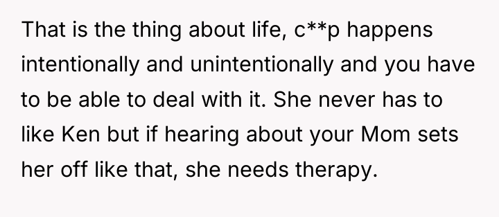 That is the thing about life, c**p happens intentionally and...