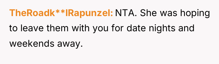 TheRoadk**lRapunzel NTA. She was hoping to leave them with you...