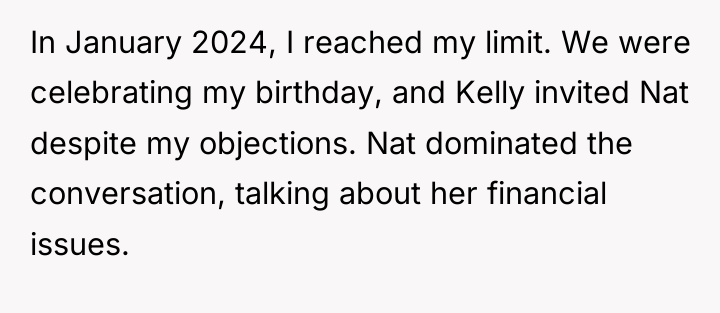 In January 2024, I reached my limit. We were celebrating...