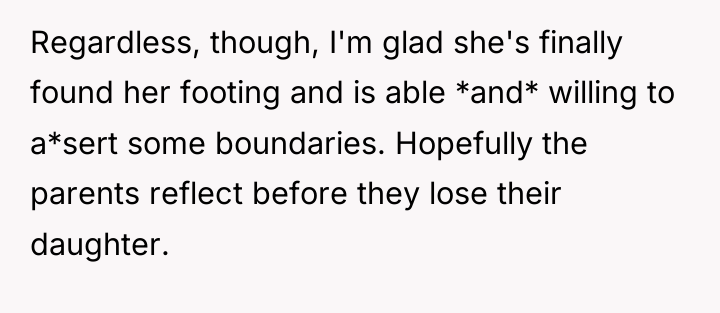 Regardless, though, I'm glad she's finally found her footing and...