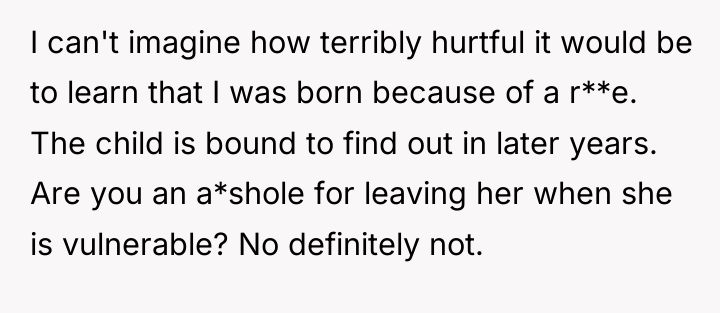 I can't imagine how terribly hurtful it would be to...