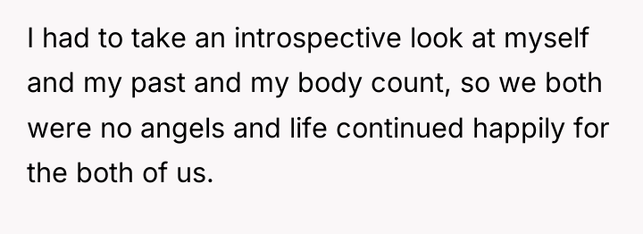I had to take an introspective look at myself and...