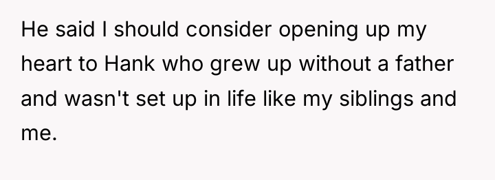 He said I should consider opening up my heart to...