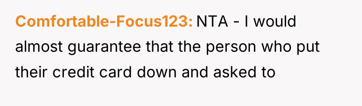 Comfortable-Focus123 NTA - I would almost guarantee that the person...