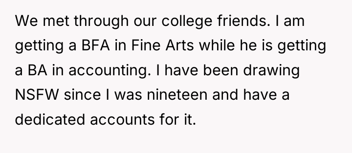 We met through our college friends. I am getting a...