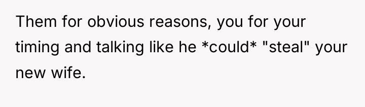 Them for obvious reasons, you for your timing and talking...