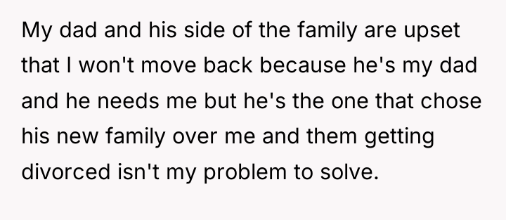 My dad and his side of the family are upset...