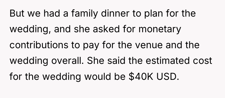 But we had a family dinner to plan for the...