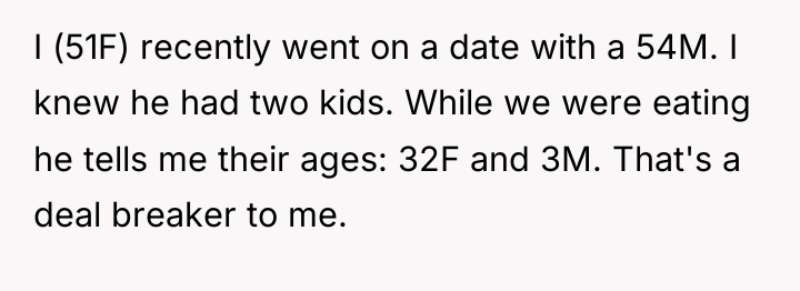 I (51F) recently went on a date with a 54M....