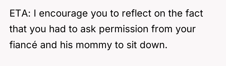 ETA: I encourage you to reflect on the fact that...