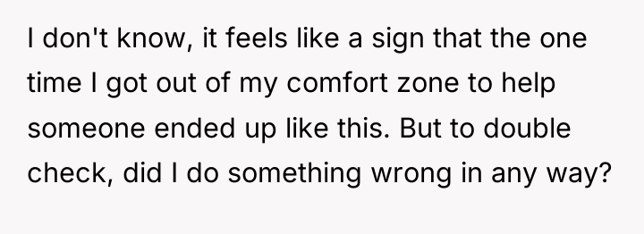 I don't know, it feels like a sign that the...