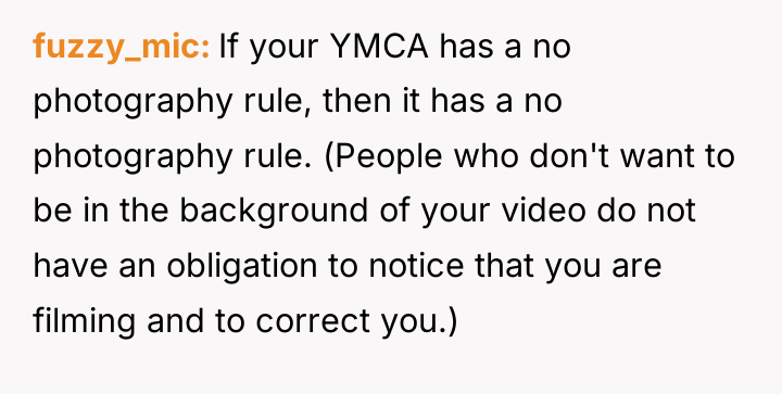 fuzzy_mic If your YMCA has a no photography rule, then...