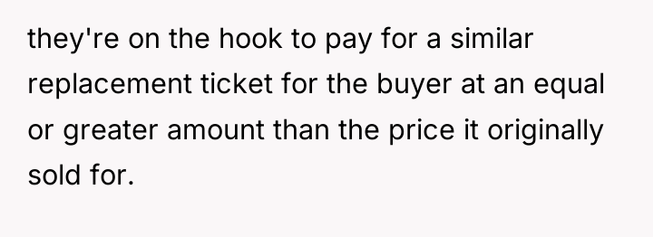they're on the hook to pay for a similar replacement...