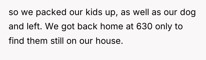 so we packed our kids up, as well as our...