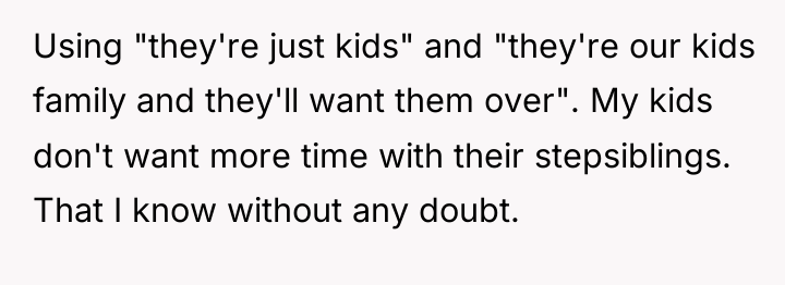 Using "they're just kids" and "they're our kids family and...