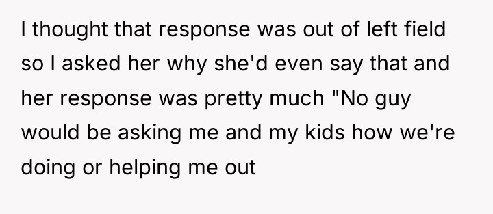I thought that response was out of left field so...