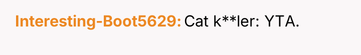 Interesting-Boot5629 Cat k**ler: YTA.