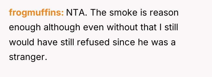 frogmuffins NTA. The smoke is reason enough although even without...