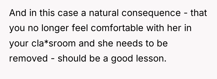 And in this case a natural consequence - that you...