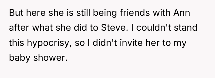 But here she is still being friends with Ann after...