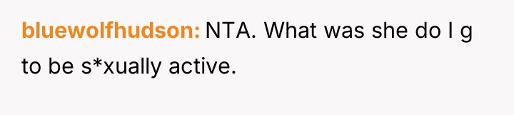 bluewolfhudson NTA. What was she do I g to be...