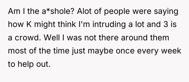 Am I the a*shole? Alot of people were saying how...