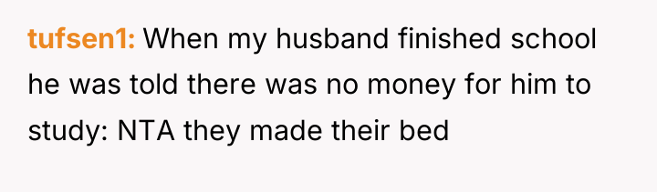 tufsen1 When my husband finished school he was told there...