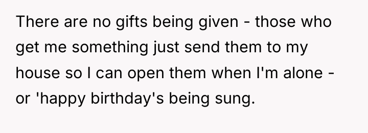 There are no gifts being given - those who get...