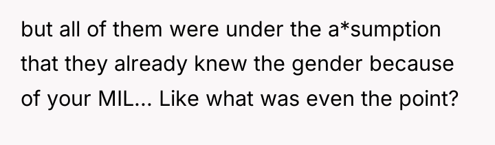 but all of them were under the a*sumption that they...