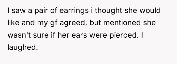 I saw a pair of earrings i thought she would...
