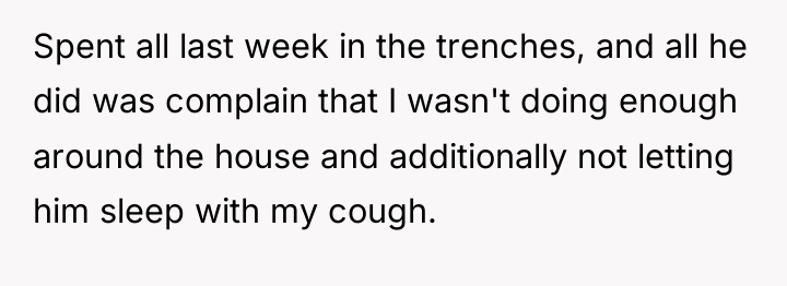 Spent all last week in the trenches, and all he...