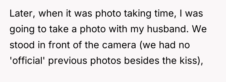 Later, when it was photo taking time, I was going...
